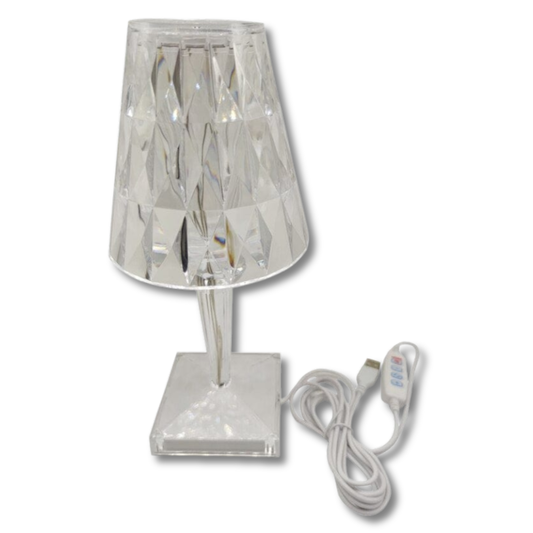 PrismGlow LED-Kristallen Tafellamp - Oplaadbaar