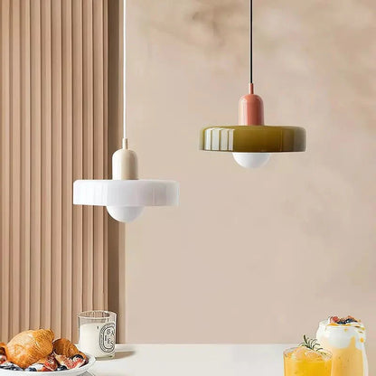Colora Bauhaus Hanglamp Gekleurd Glas Rond Design