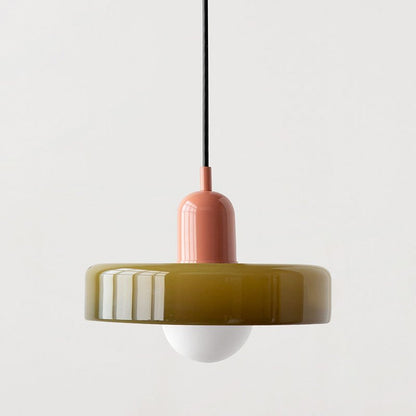 Colora Bauhaus Hanglamp Gekleurd Glas Rond Design