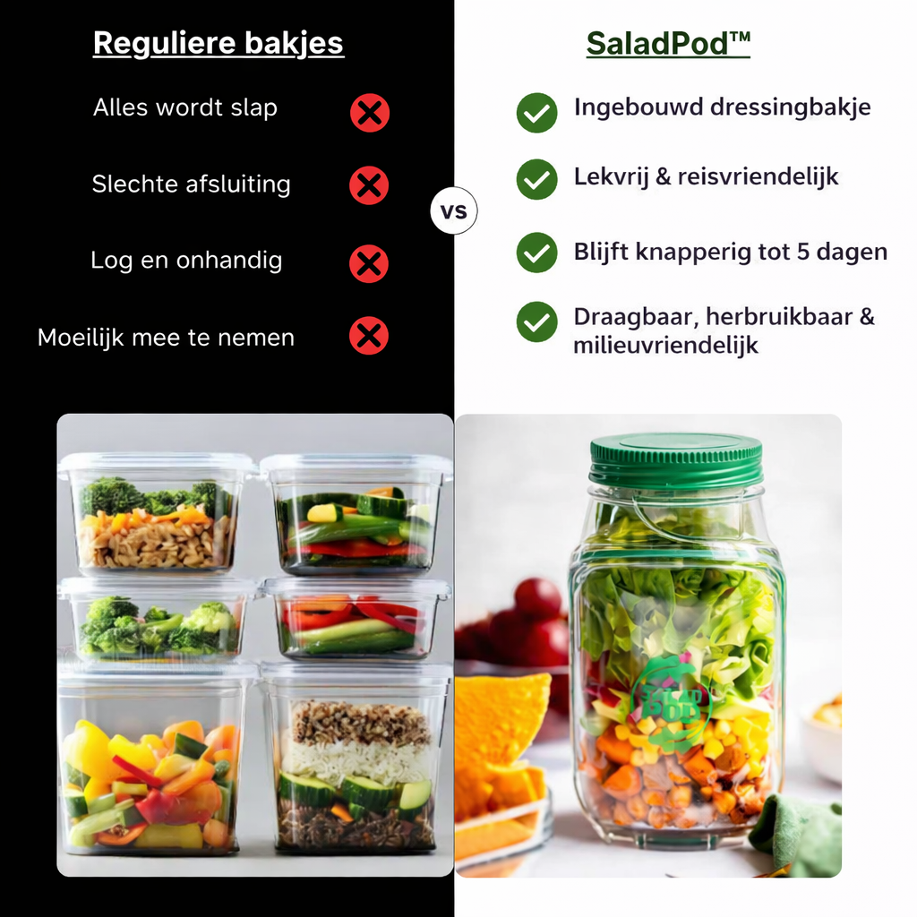 Salad Pod – Knapperig. Vers. Draagbaar.