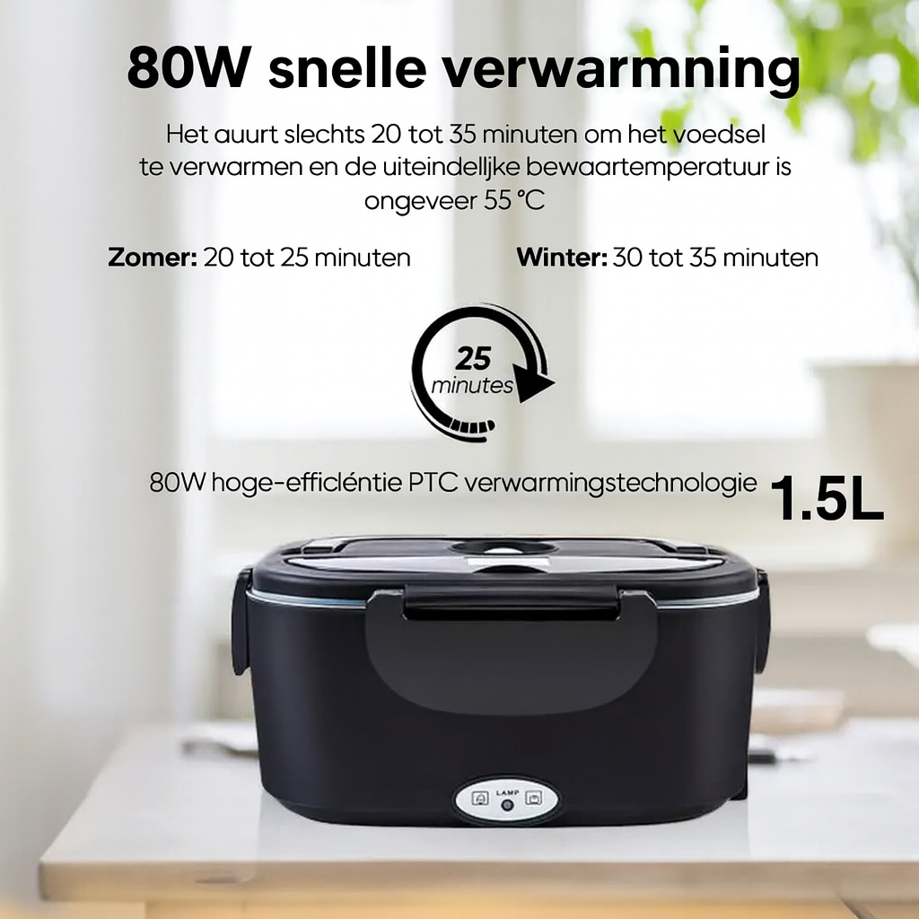 Heat & Eat - Elektrisch verwarmde lunchbox