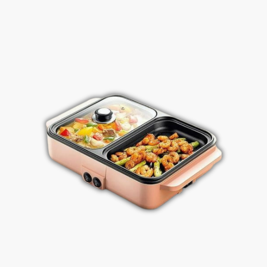 2 in 1 Electric Hot Pot met Grill