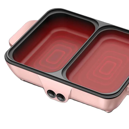 2 in 1 Electric Hot Pot met Grill