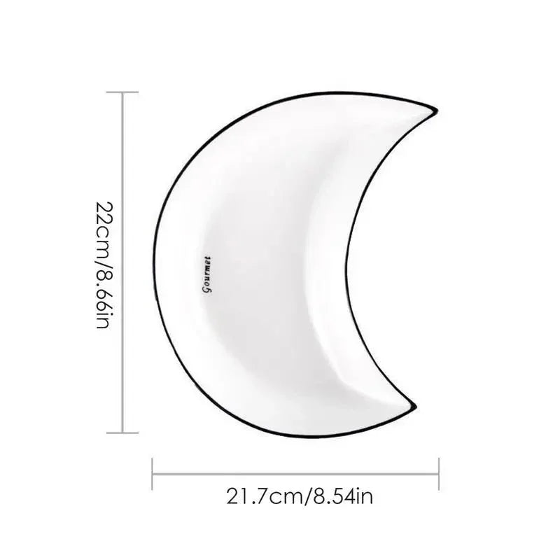 Lunar Luxe : 5-delige keramische maanschotel set - Design & Dine