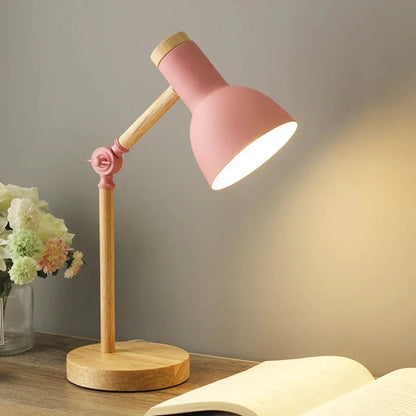 NordGlow Houten Bureaulamp - Verstelbaar