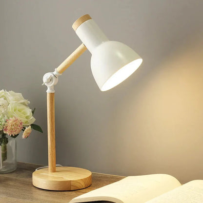 NordGlow Houten Bureaulamp - Verstelbaar