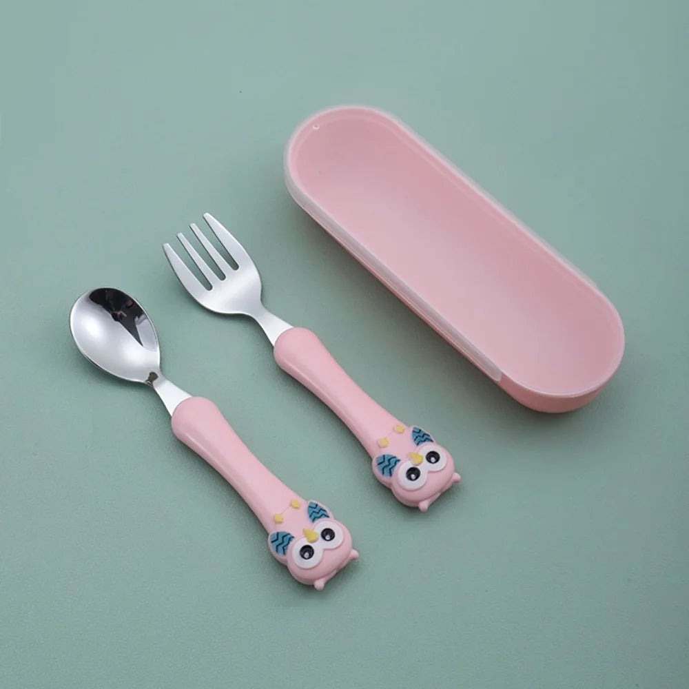 KleverKiddie™ Eerste uilen bestekje - Design & Dine