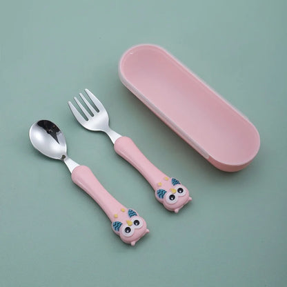 KleverKiddie™ Eerste uilen bestekje - Design & Dine