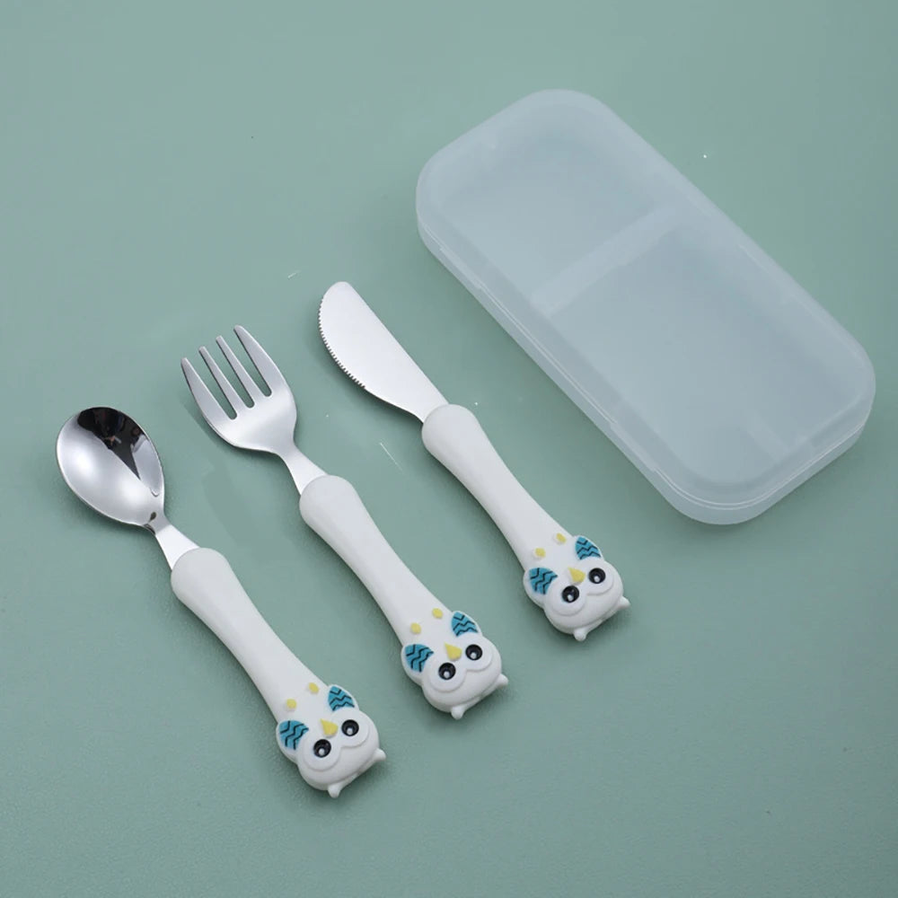KleverKiddie™ Eerste uilen bestekje - Design & Dine