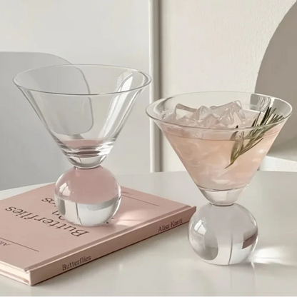 Kristallen bol martiniglas