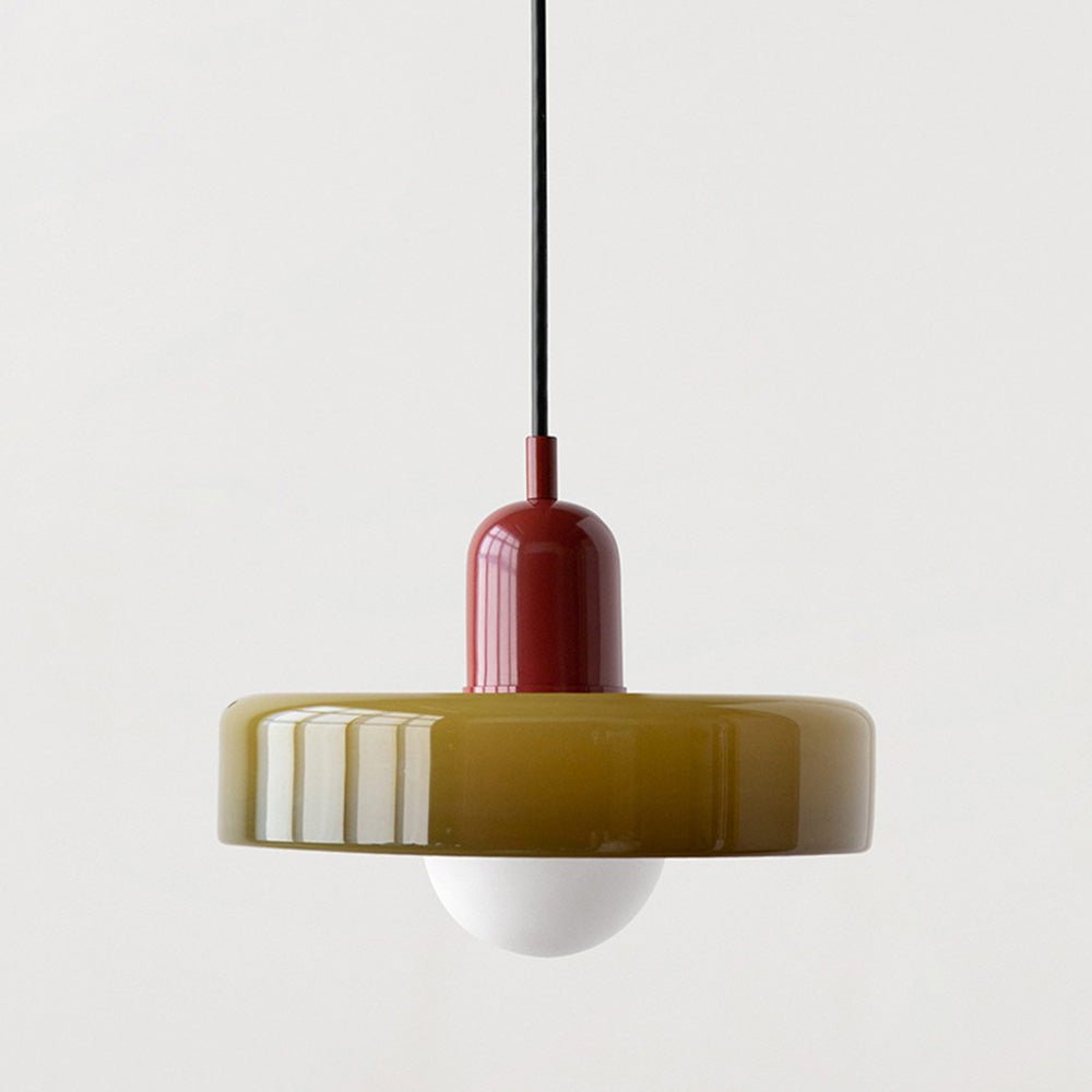 Colora Bauhaus Hanglamp Gekleurd Glas Rond Design