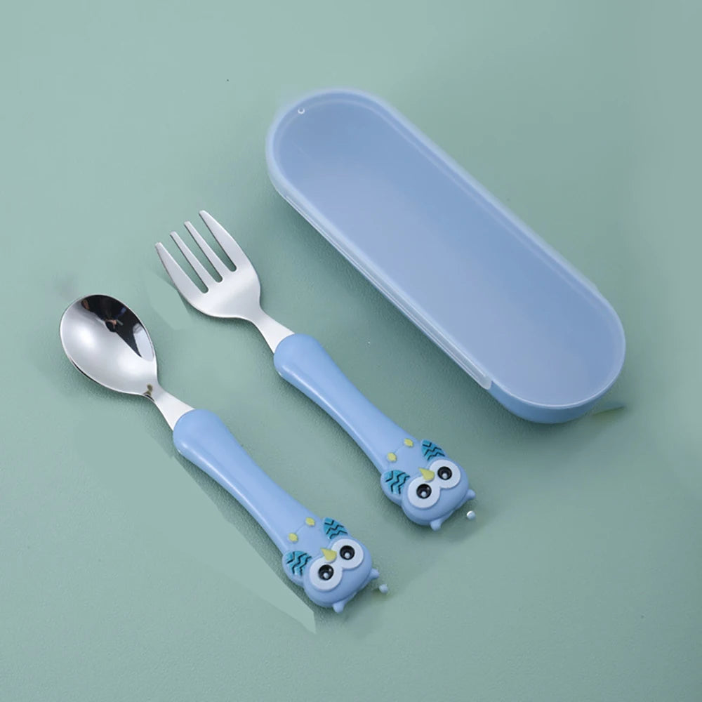 KleverKiddie™ Eerste uilen bestekje - Design & Dine