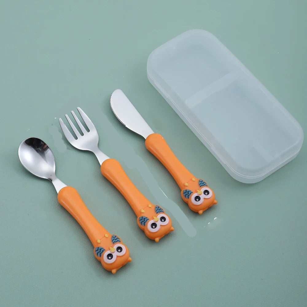 KleverKiddie™ Eerste uilen bestekje - Design & Dine