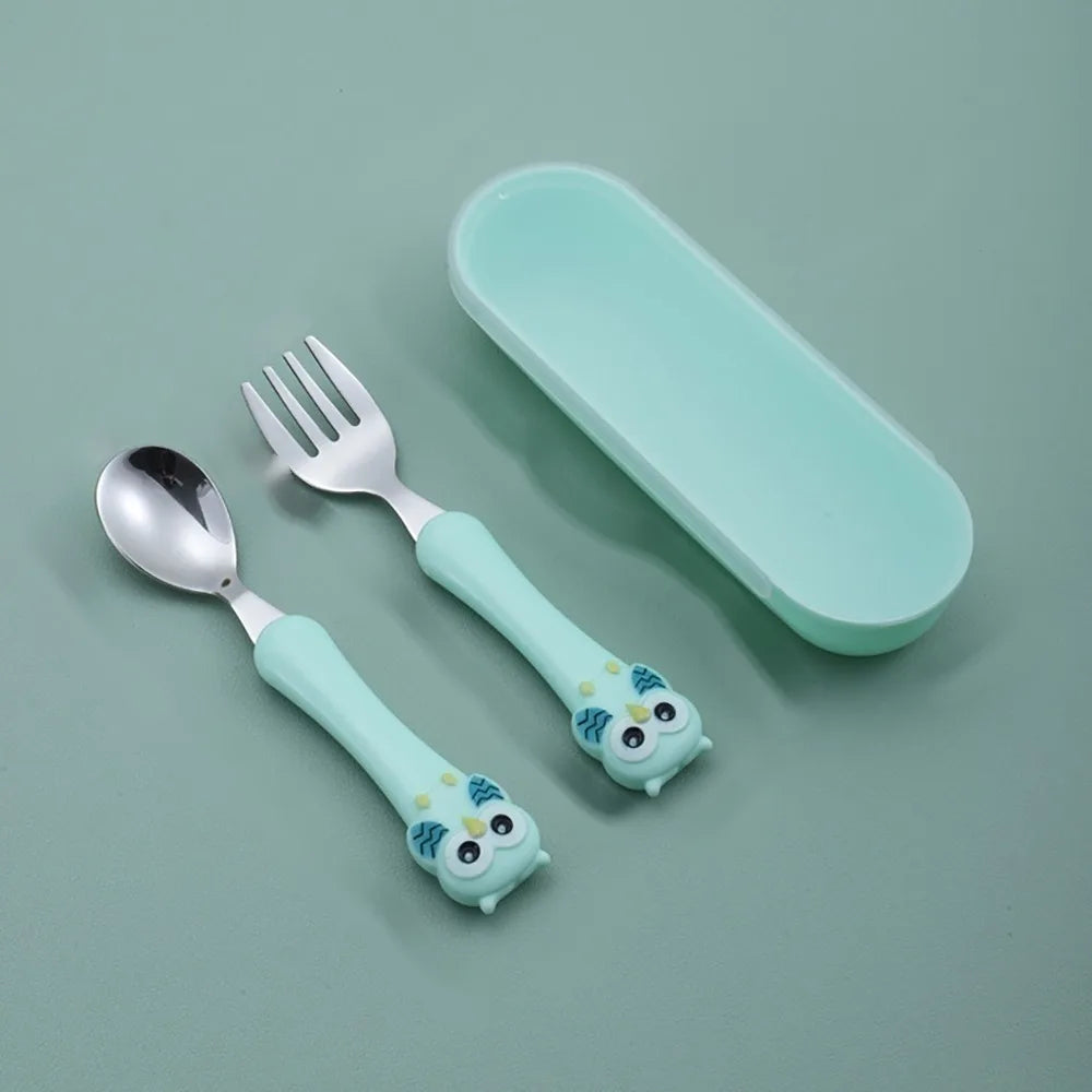 KleverKiddie™ Eerste uilen bestekje - Design & Dine