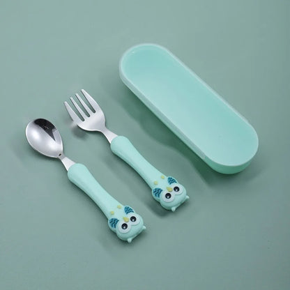 KleverKiddie™ Eerste uilen bestekje - Design & Dine