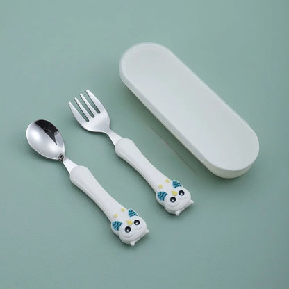 KleverKiddie™ Eerste uilen bestekje - Design & Dine