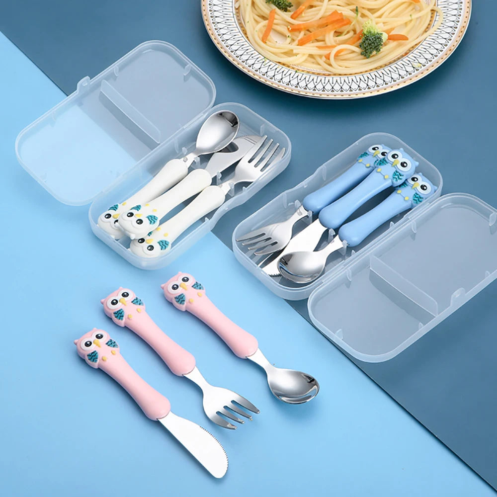 KleverKiddie™ Eerste uilen bestekje - Design & Dine