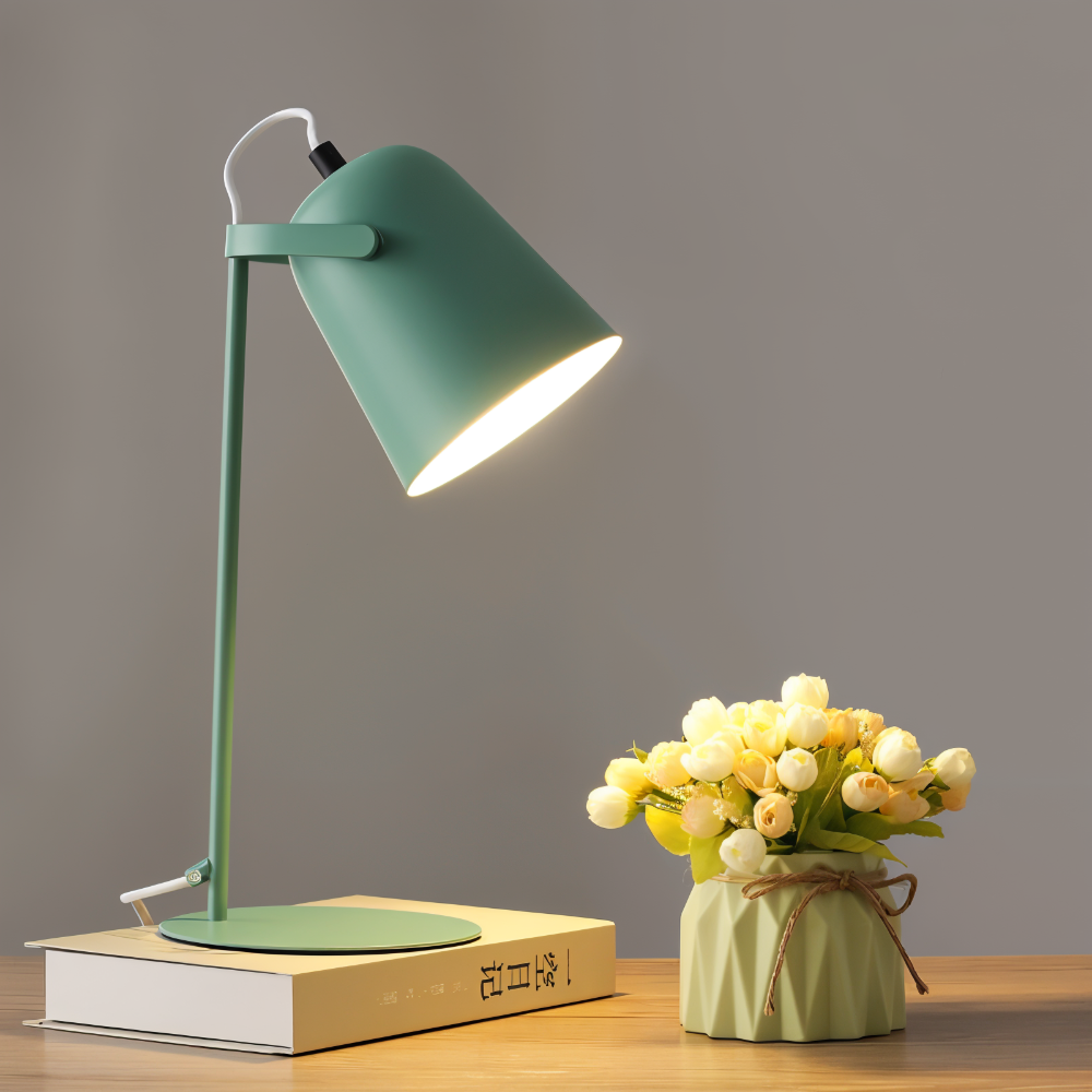 Verstellbare_Schreibtischlampe_Ideal_zum_Lesen_und_StudierenAuroraNord Draaibare Tafellamp - Verstelbare Macaron-Bureaulamp| Groen
