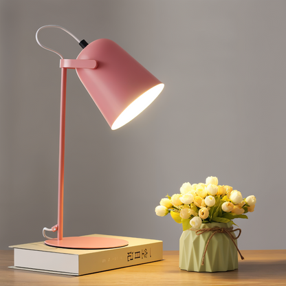 Verstellbare_Schreibtischlampe_Ideal_zum_Lesen_und_StudierenAuroraNord Draaibare Tafellamp - Verstelbare Macaron-Bureaulamp| Roze