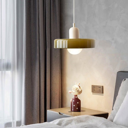 Colora Bauhaus Hanglamp Gekleurd Glas Rond Design
