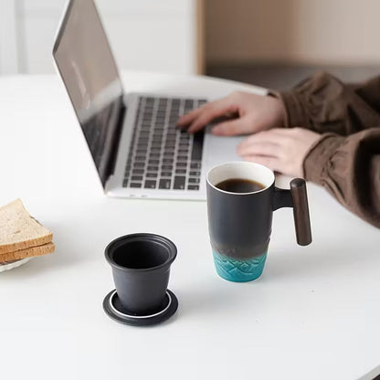 Keramische mok voor koffie en the