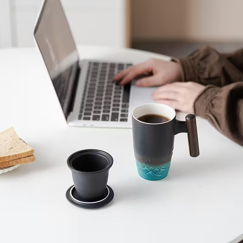 Keramische mok voor koffie en the