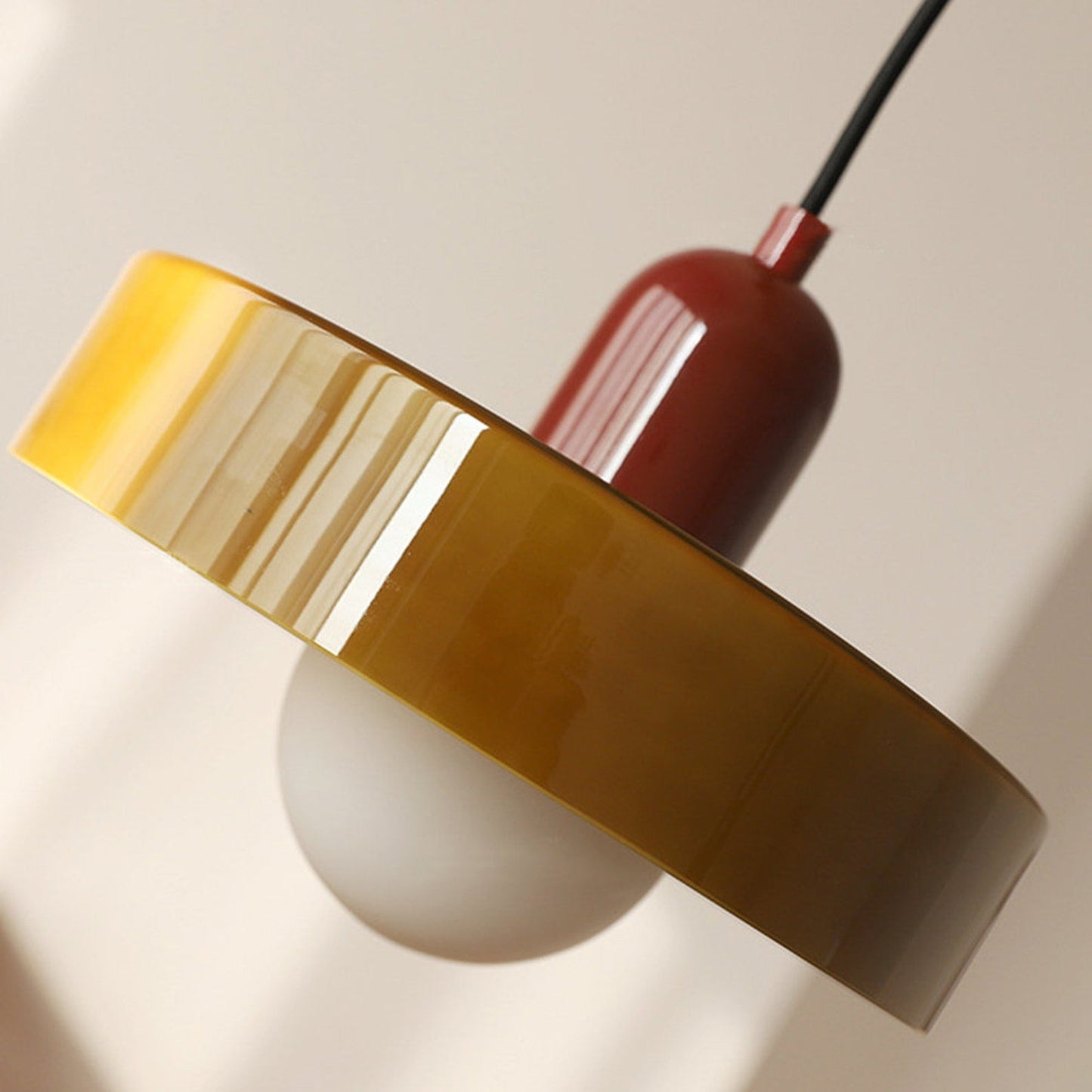 Colora Bauhaus Hanglamp Gekleurd Glas Rond Design