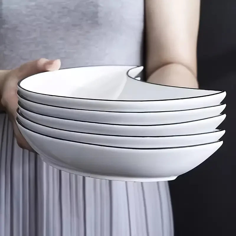 Lunar Luxe : 5-delige keramische maanschotel set - Design & Dine