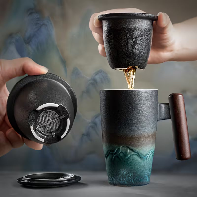 Keramische mok voor koffie en the