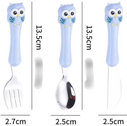 KleverKiddie™ Eerste uilen bestekje - Design & Dine