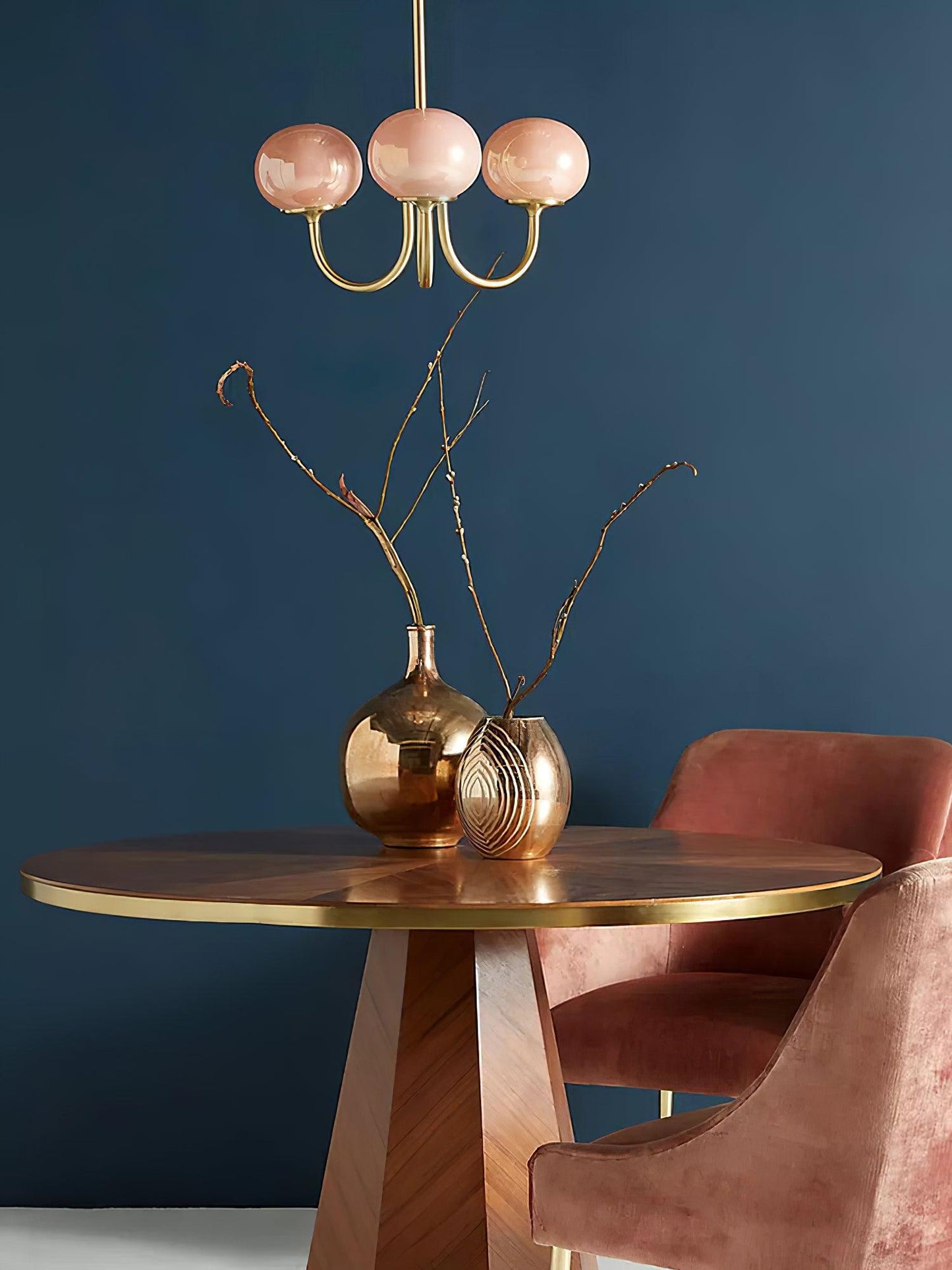 Marshmallow Kroonluchter Goud Roze Glas Plafondlamp