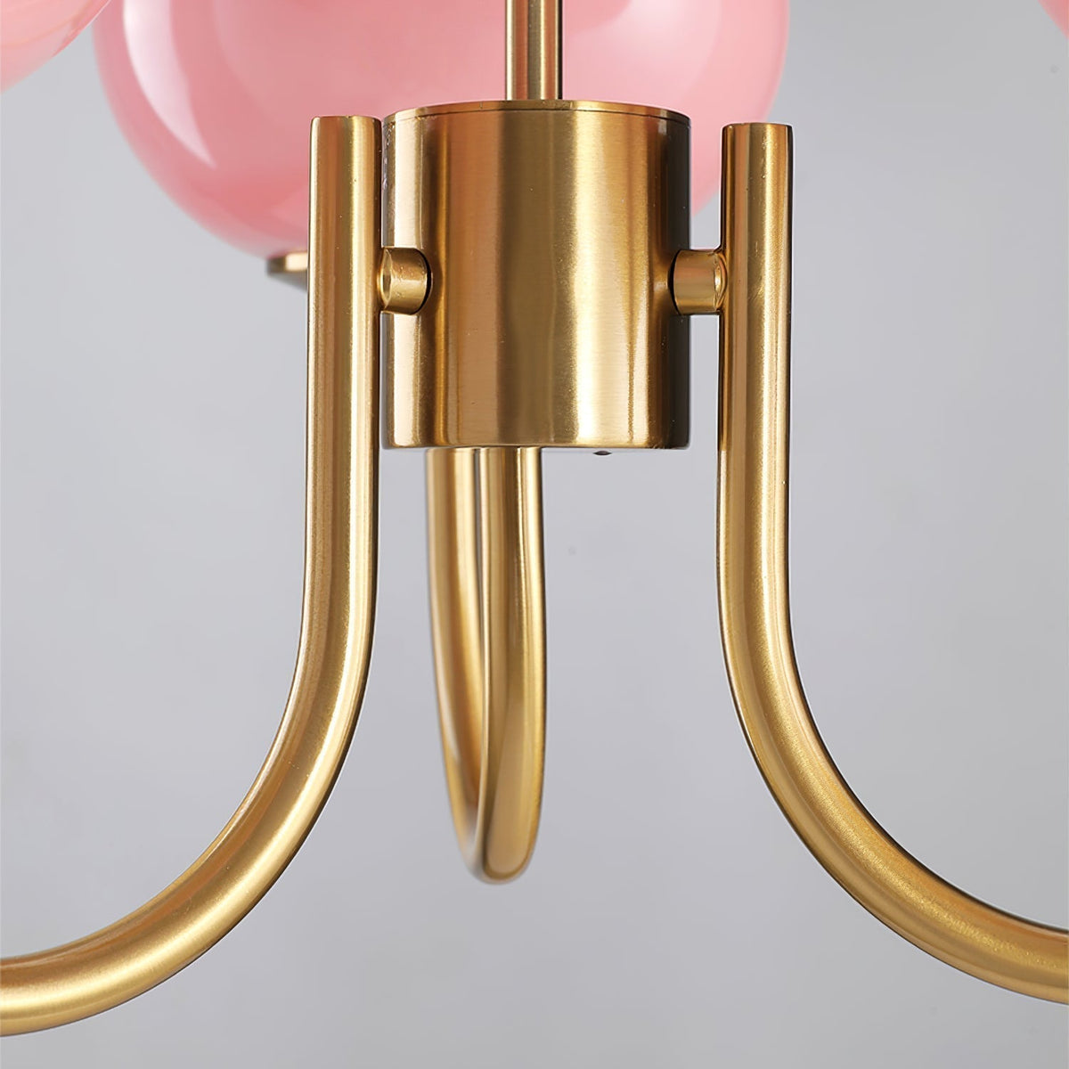 Marshmallow Kroonluchter Goud Roze Glas Plafondlamp