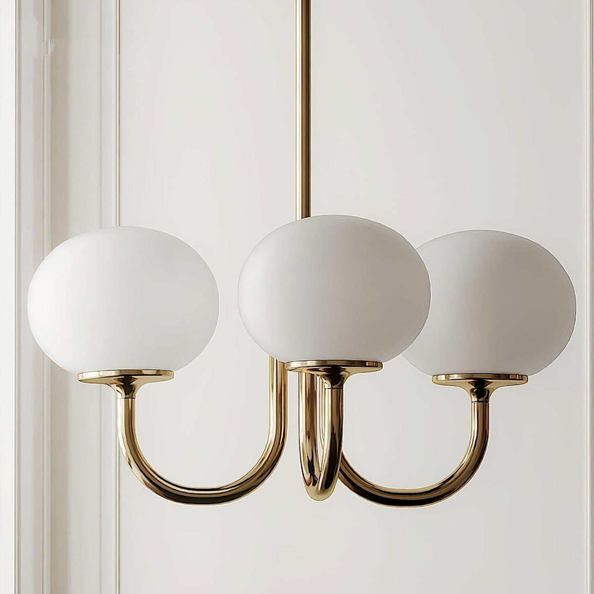 Marshmallow Kroonluchter Goud Roze Glas Plafondlamp
