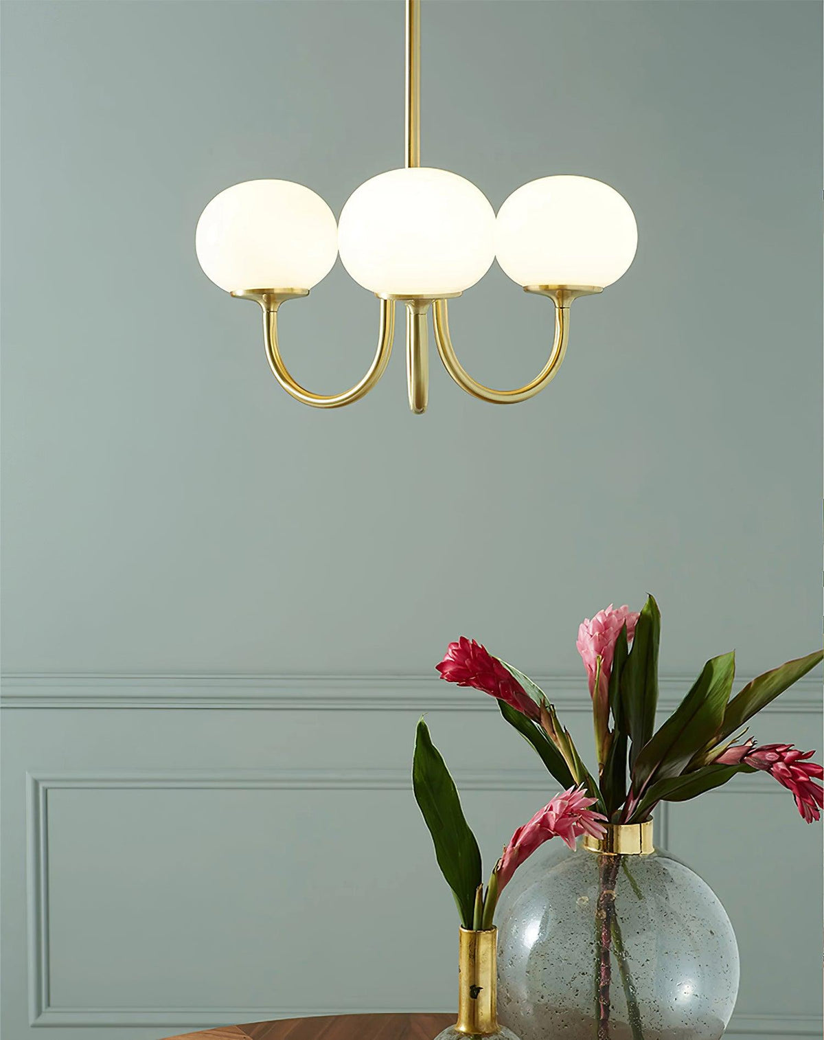 Marshmallow Kroonluchter Goud Roze Glas Plafondlamp