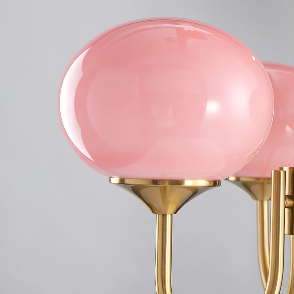 Marshmallow Kroonluchter Goud Roze Glas Plafondlamp