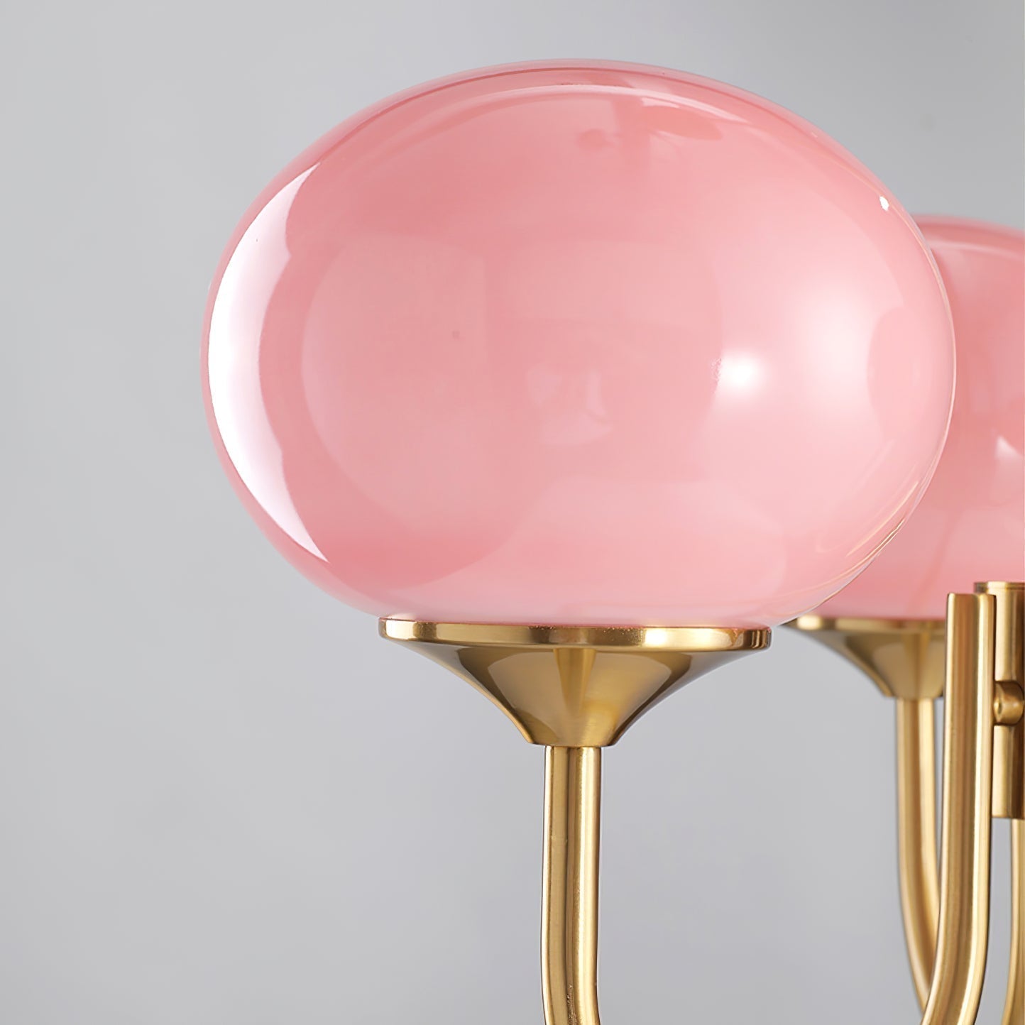 Marshmallow Kroonluchter Goud Roze Glas Plafondlamp